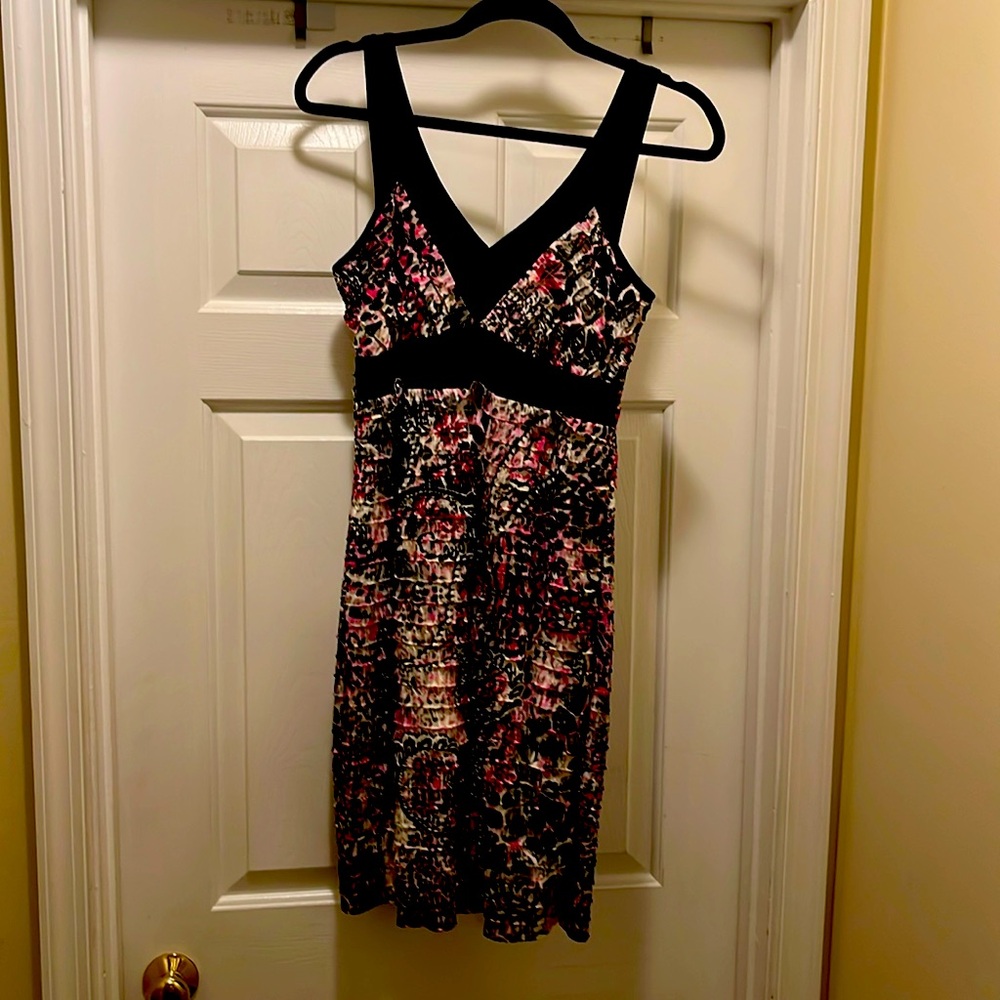 Sundress black, pink, white size JR L, NWT